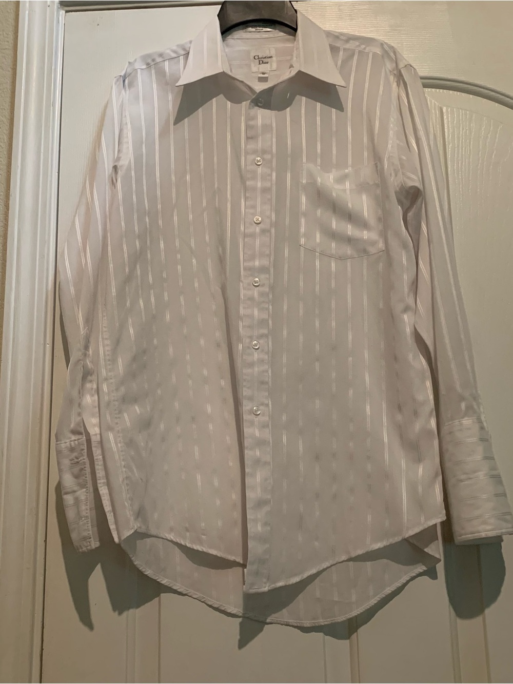 Men’s Christian Dior Vintage Monsieur pinstriped Long-Sleeve Dress Shirt